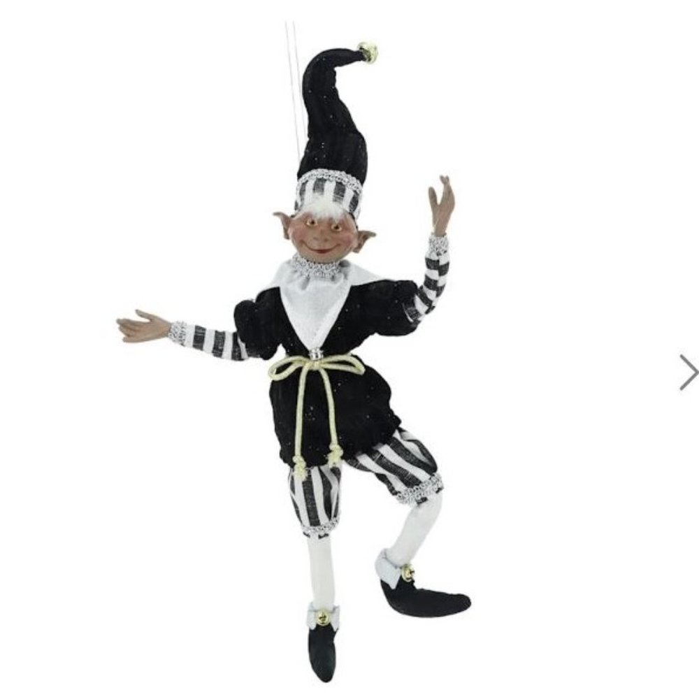 African American Christmas Elf 16 inches NWT